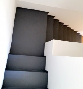 escalier bois effet beton